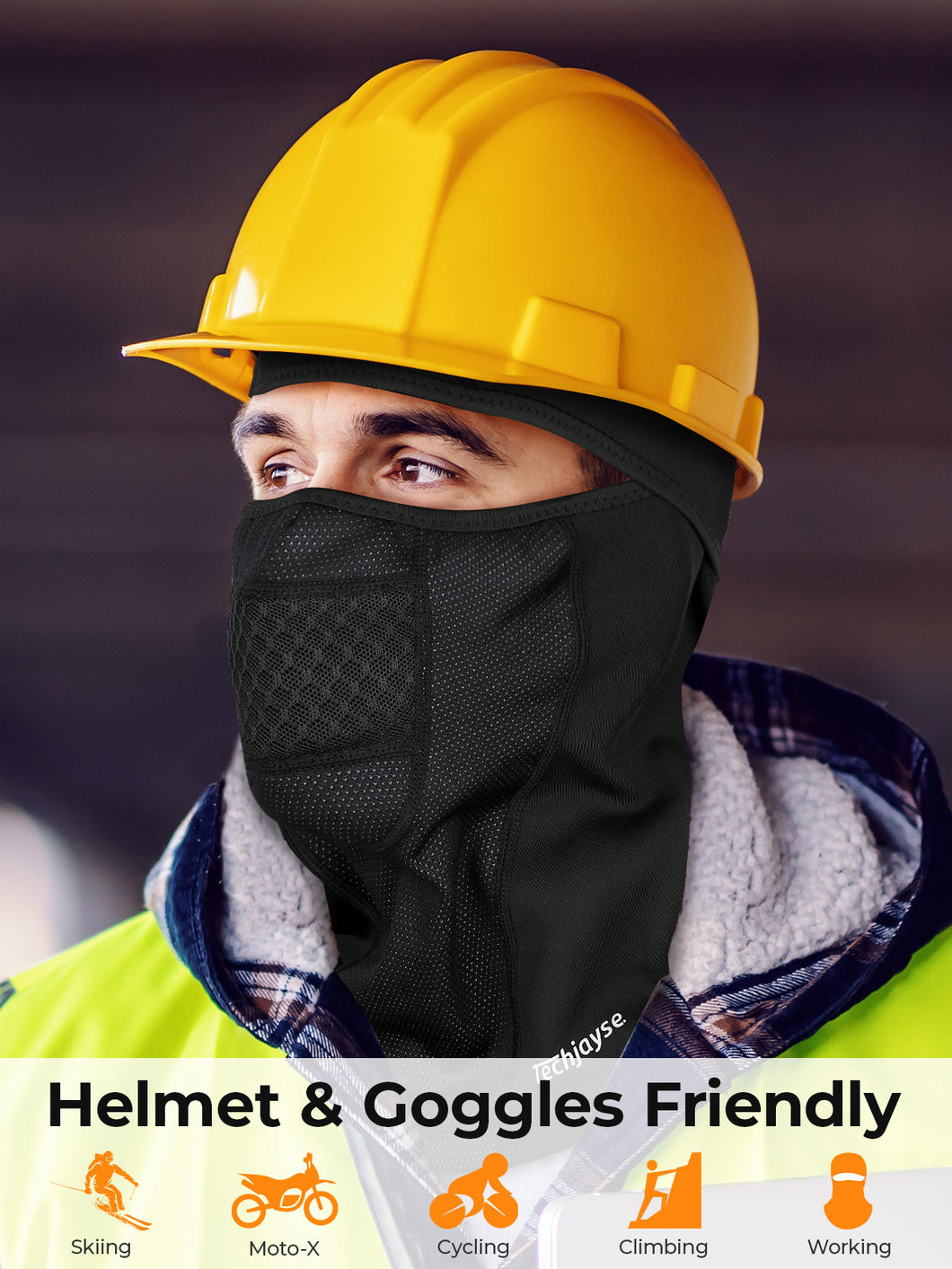 Balaclava Ski Mask for Winter Cold Weather, Water Resistant and Windproof Fleece Thermal Breathable Face Mask for Men Women Skiing Snowboarding & Motorcycle Riding, Black